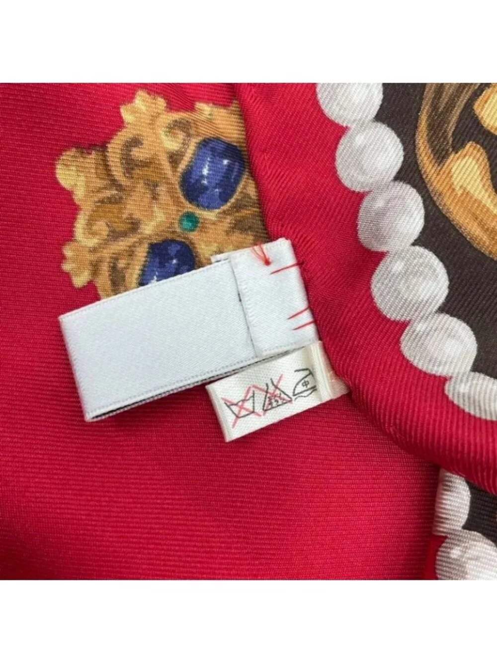 Dior Silk Scarf Red Pattern